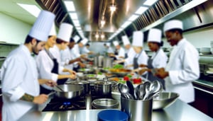 A clean kitchen in a restaurant